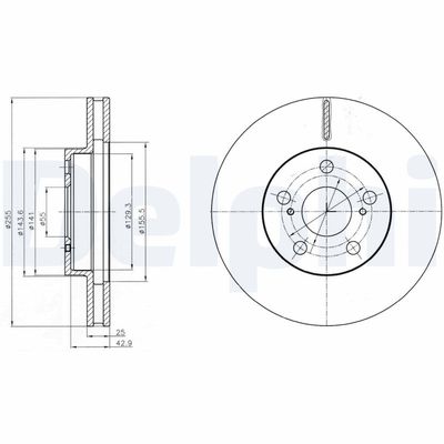 Brake Disc DELPHI BG4290