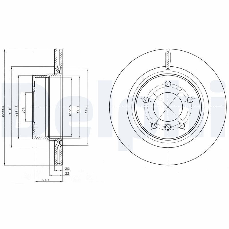 DELPHI BG4293 Brake Disc