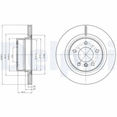 Brake Disc DELPHI BG4293C