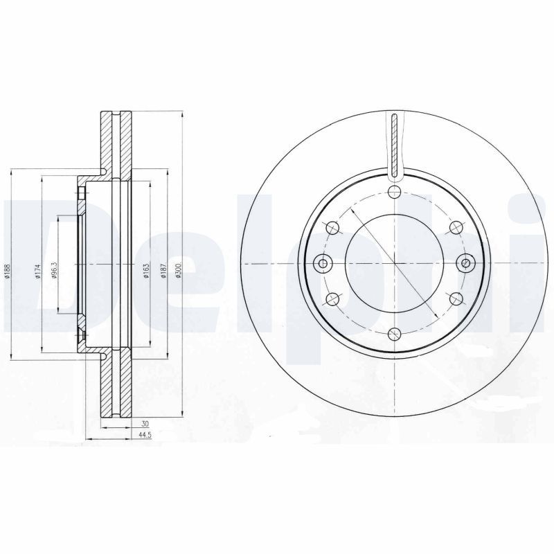 DELPHI BG4296 Brake Disc