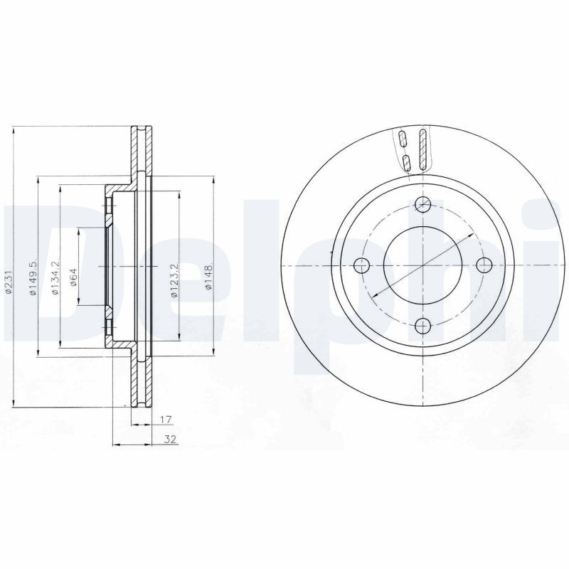 DELPHI BG4299 Brake Disc