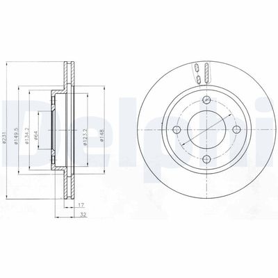 Brake Disc DELPHI BG4299