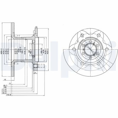 Brake Disc DELPHI BG429