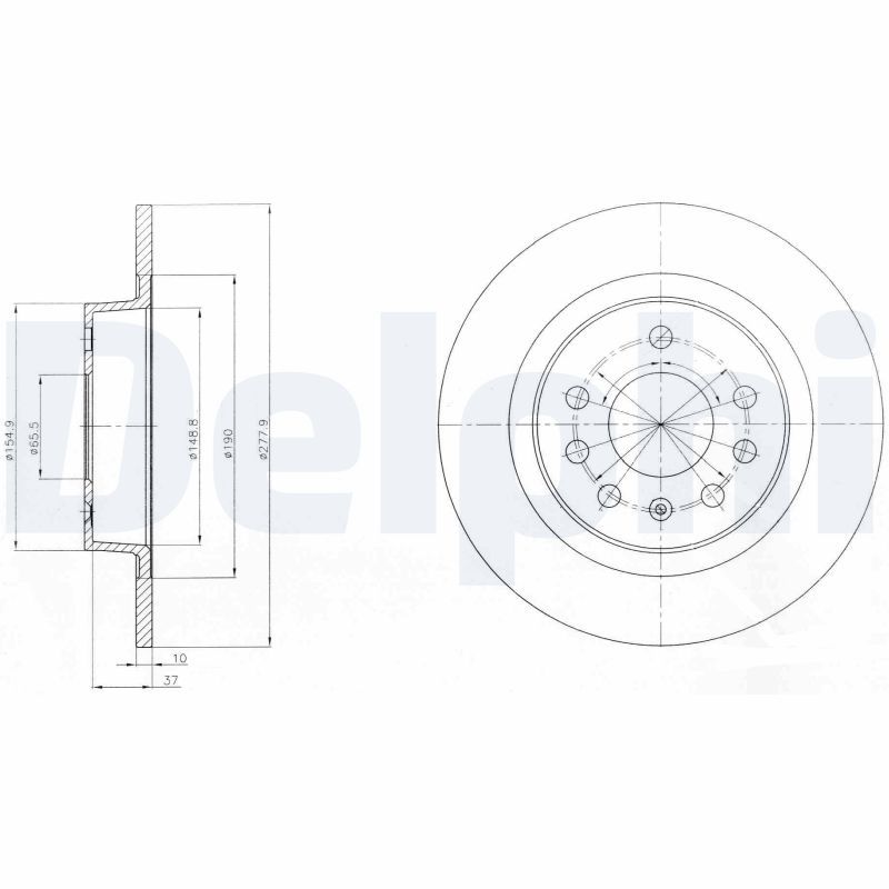 DELPHI BG4300 Brake Disc