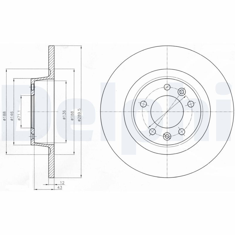 DELPHI BG4301 Brake Disc