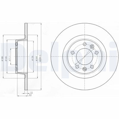 Brake Disc DELPHI BG4301
