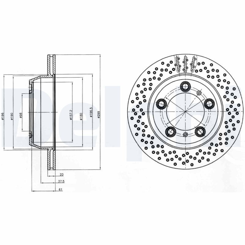 DELPHI BG4302 Brake Disc