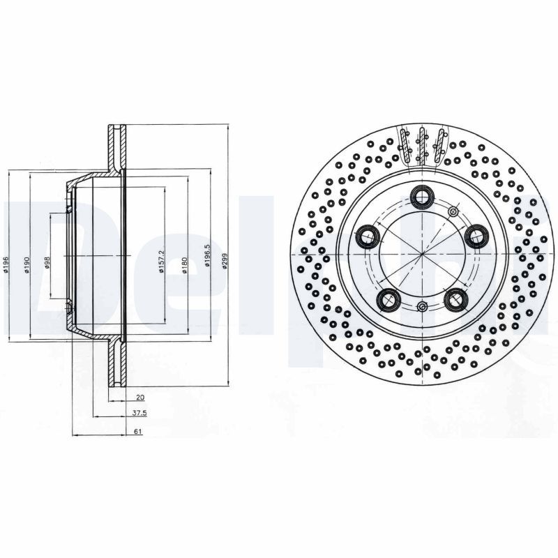 DELPHI BG4302C Brake Disc