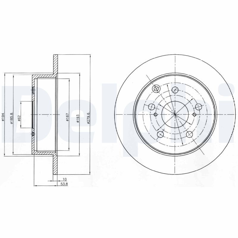 DELPHI BG4303 Brake Disc