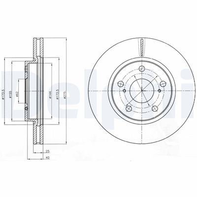 Brake Disc DELPHI BG4304