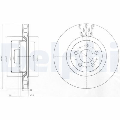 Brake Disc DELPHI BG4305