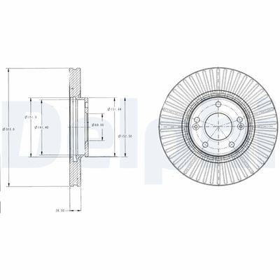Brake Disc DELPHI BG4309