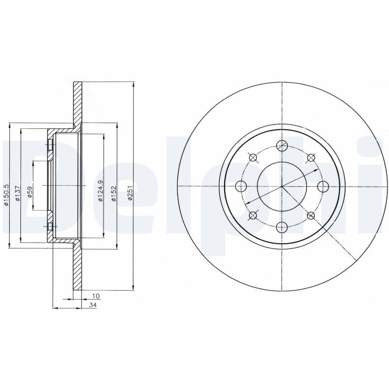 DELPHI BG4312 Brake Disc