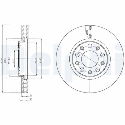 Brake Disc DELPHI BG4314