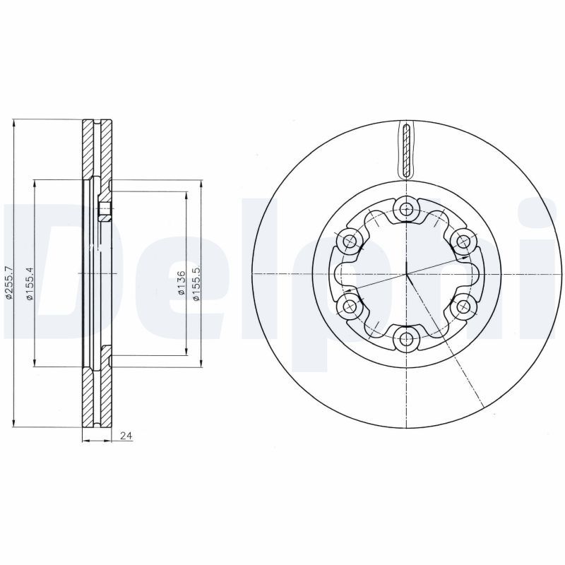 DELPHI BG4319 Brake Disc