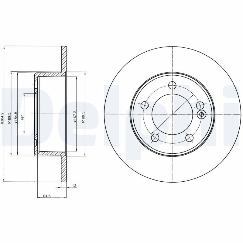 DELPHI BG4321 Brake Disc