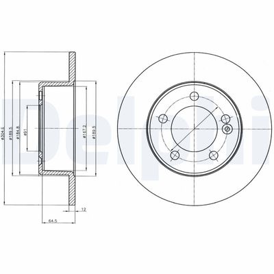 Brake Disc DELPHI BG4321