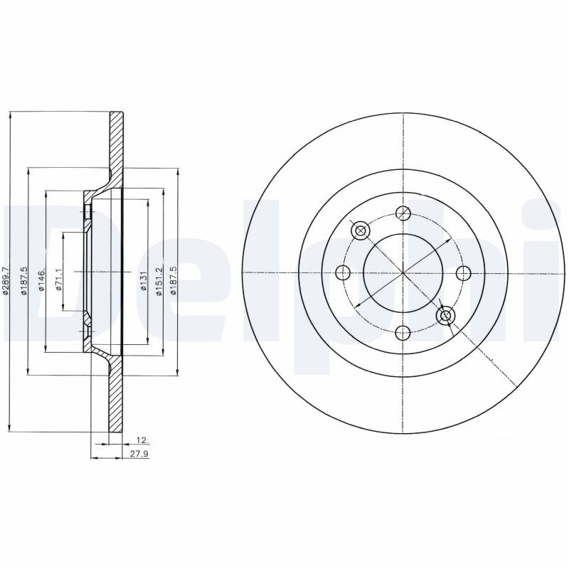 DELPHI BG4322 Brake Disc