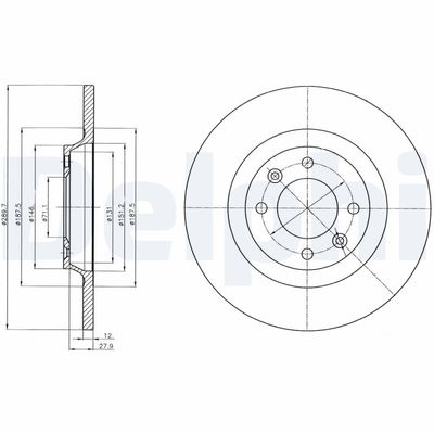 Brake Disc DELPHI BG4322