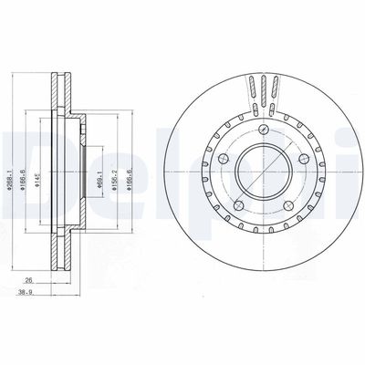 Brake Disc DELPHI BG4323