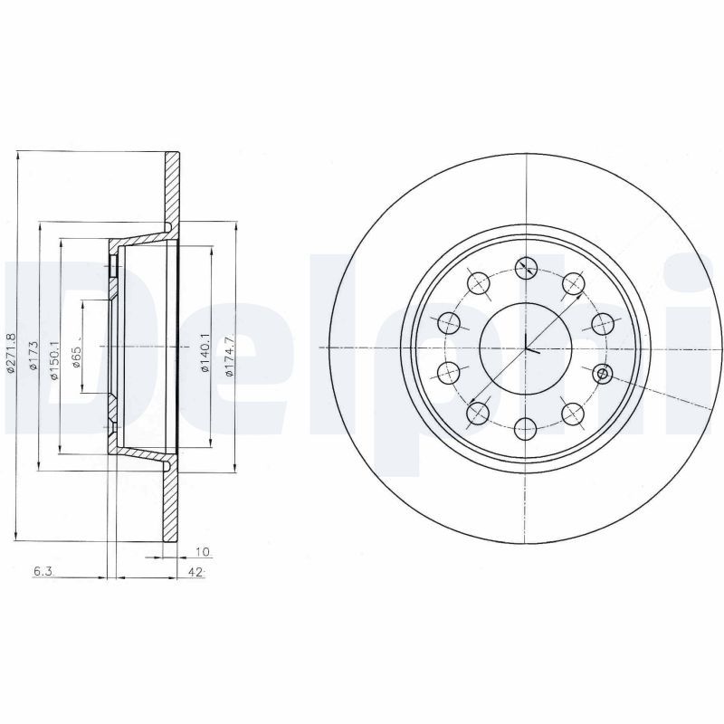 DELPHI BG4324C Brake Disc