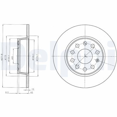 Brake Disc DELPHI BG4324C