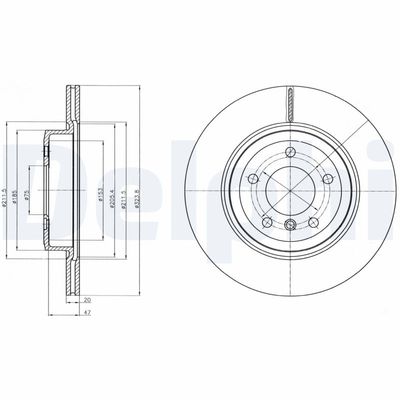 Brake Disc DELPHI BG4325C