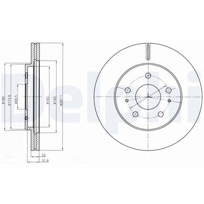 Brake Disc DELPHI BG4326