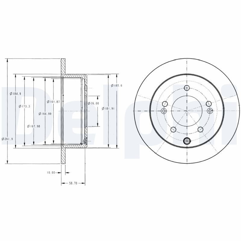 DELPHI BG4327 Brake Disc