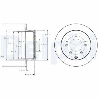 Brake Disc DELPHI BG4327