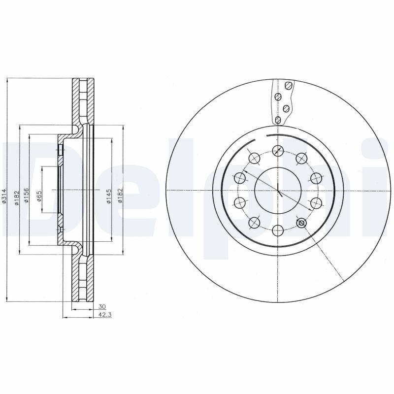 DELPHI BG4330 Brake Disc