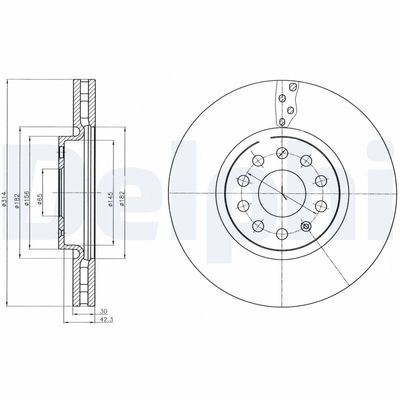 Brake Disc DELPHI BG4330
