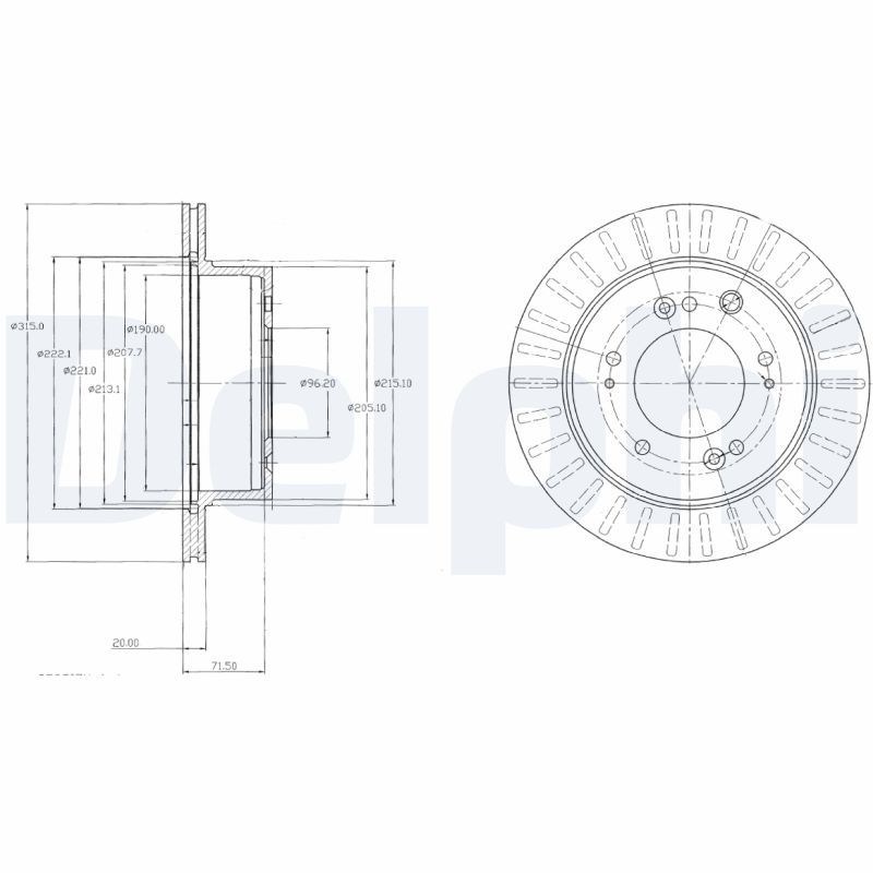 DELPHI BG4331 Brake Disc