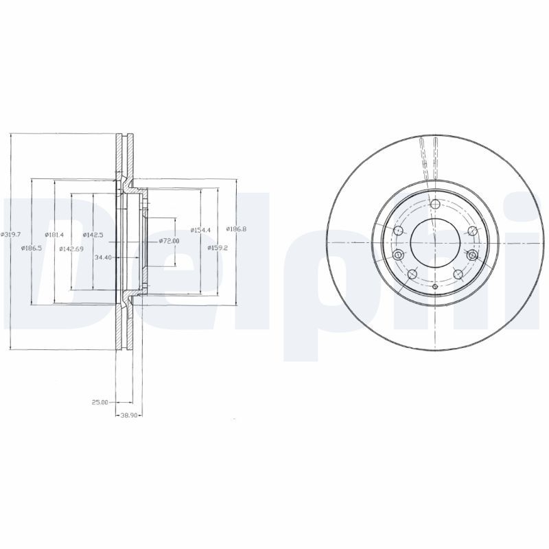 DELPHI BG4332 Brake Disc