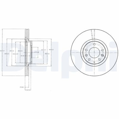 Brake Disc DELPHI BG4332