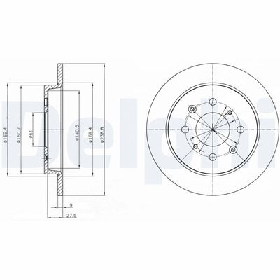 Brake Disc DELPHI BG4334C