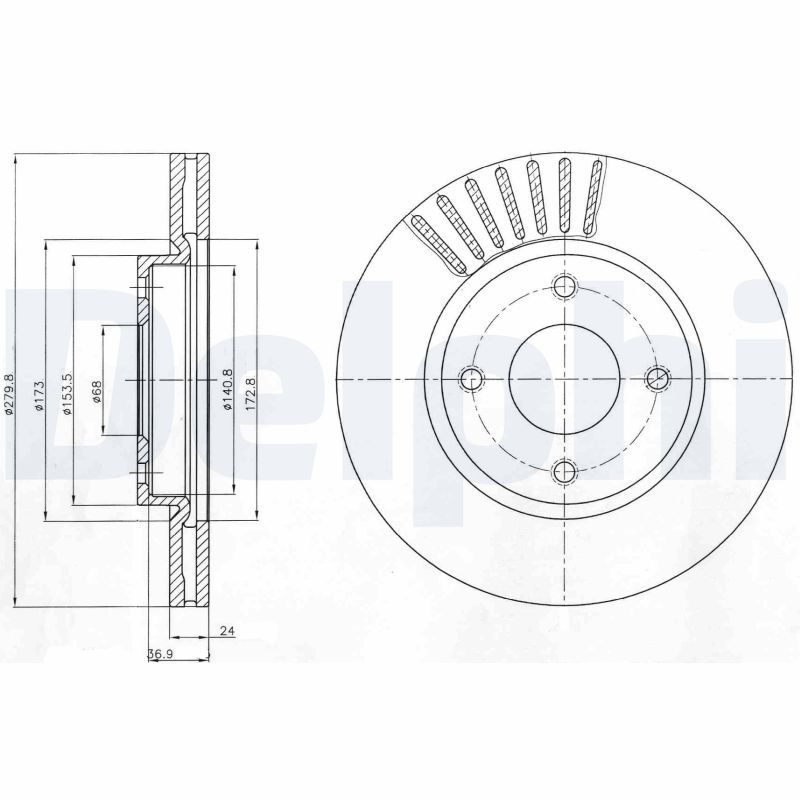 DELPHI BG4337 Brake Disc