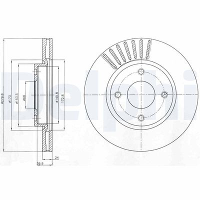 Brake Disc DELPHI BG4337