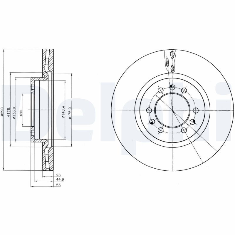 DELPHI BG4339 Brake Disc