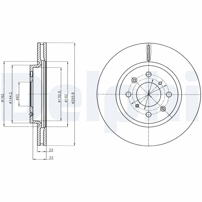 DELPHI BG4340 Brake Disc