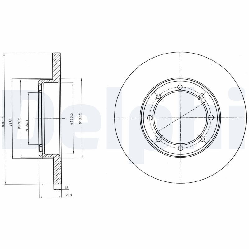 DELPHI BG4344 Brake Disc