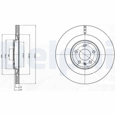 Brake Disc DELPHI BG4387C