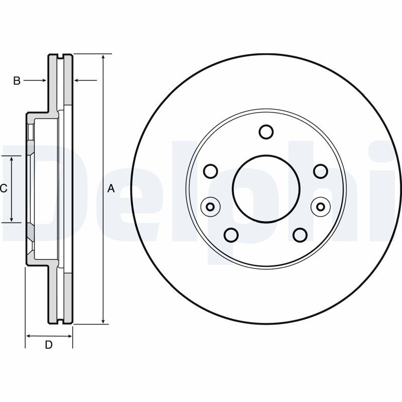 DELPHI BG4455 Brake Disc