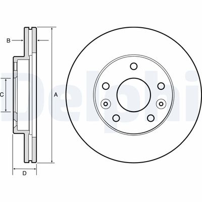 Brake Disc DELPHI BG4455