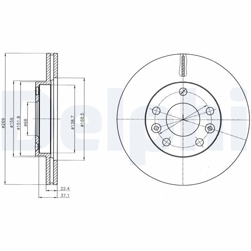 DELPHI BG4455C Brake Disc