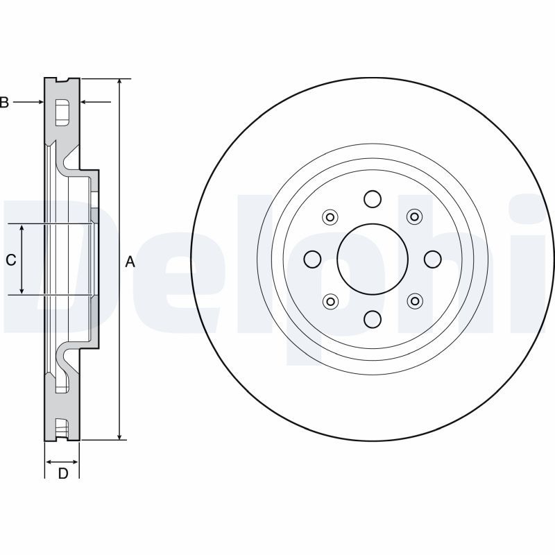 DELPHI BG4456 Brake Disc