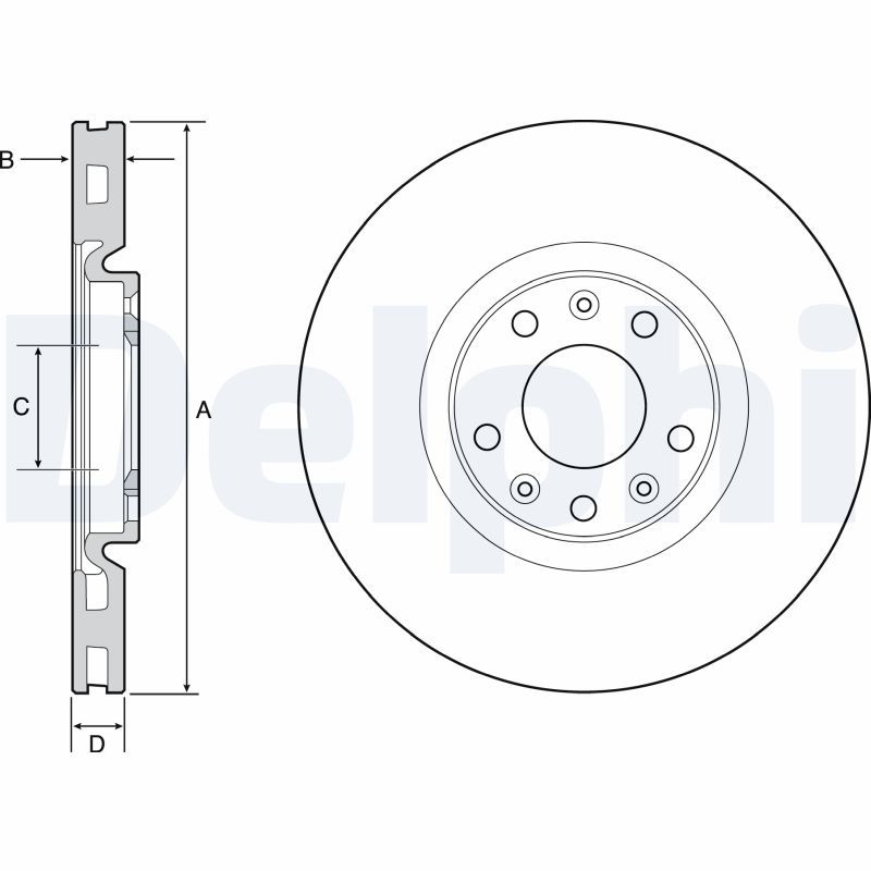 DELPHI BG4457 Brake Disc