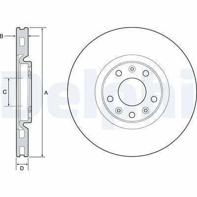 Brake Disc DELPHI BG4457