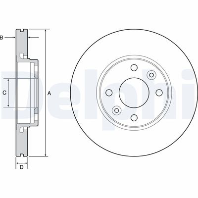 Brake Disc DELPHI BG4459