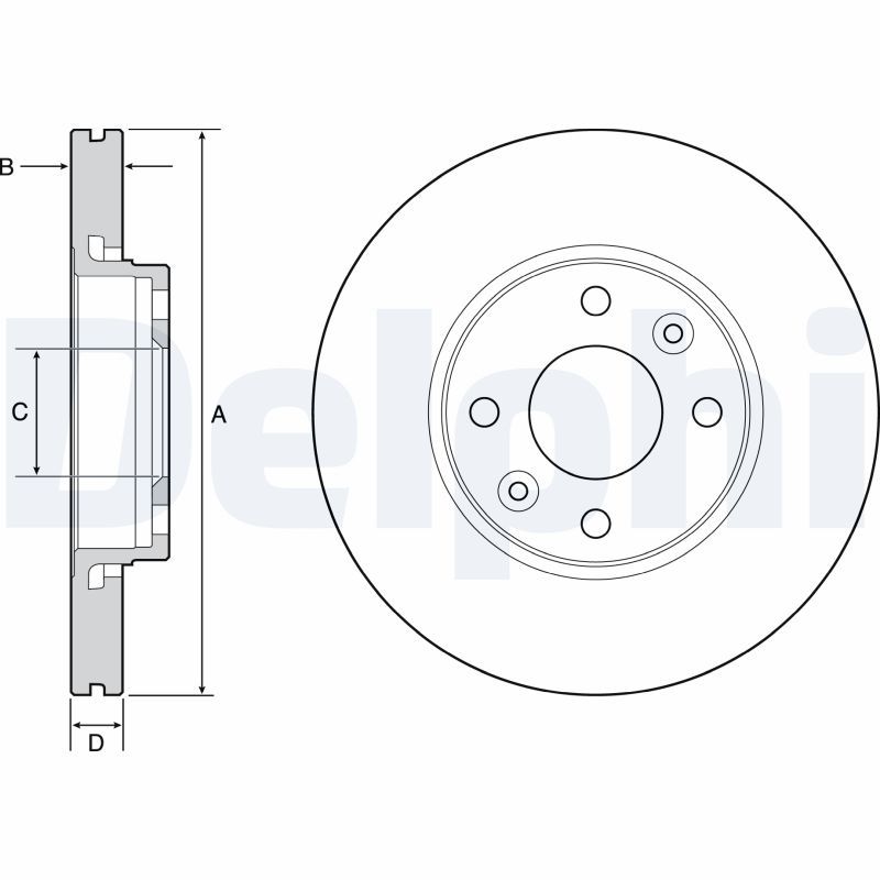 DELPHI BG4459C Brake Disc